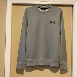 Small Under Armour Gray Crewneck Sweater Athletic Fit